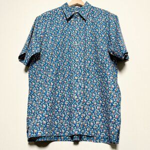 Vintage Reyn Spooner Hawaiian Aloha Floral Cotton Blend Shirt Sz XL